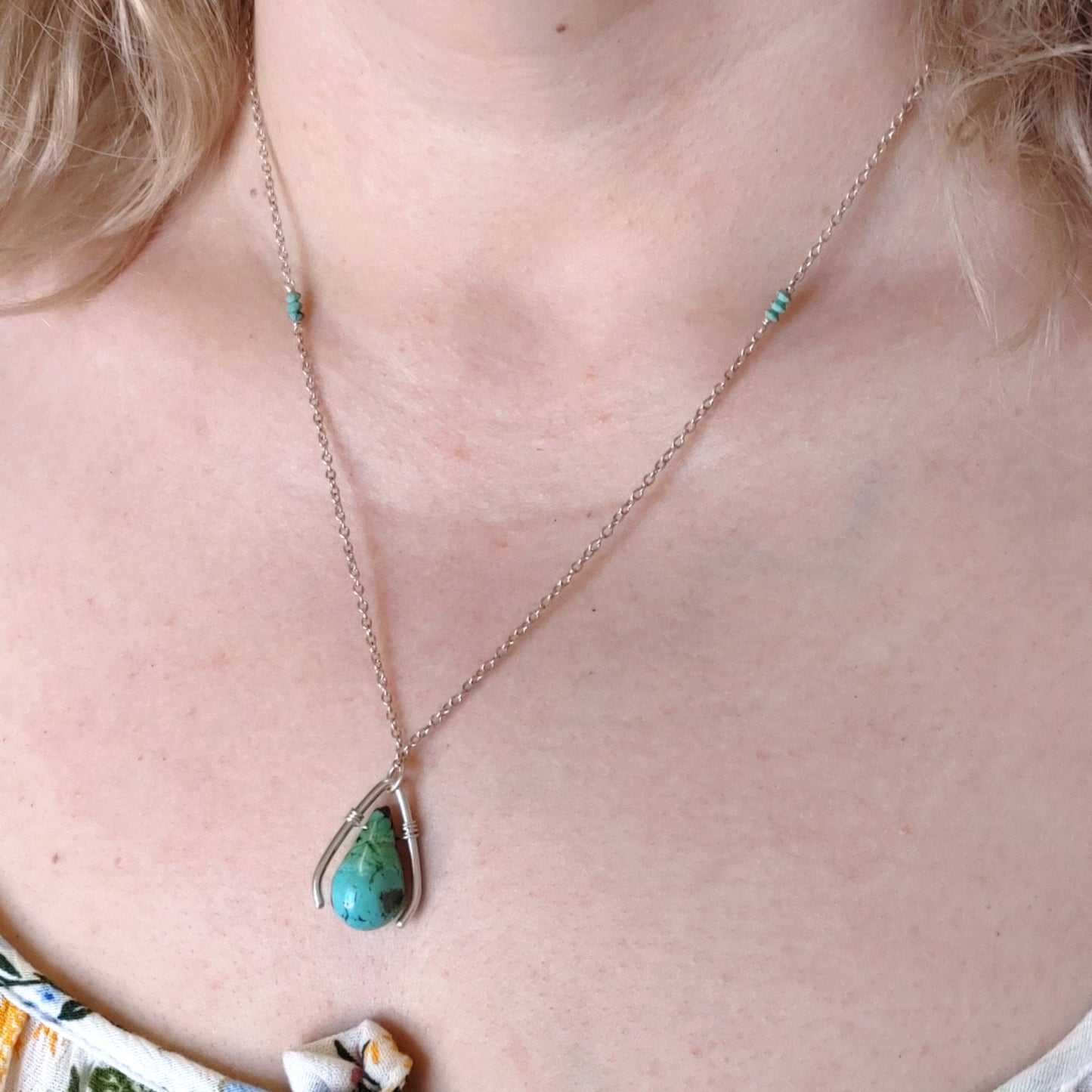 Wishbone Turquoise Necklace