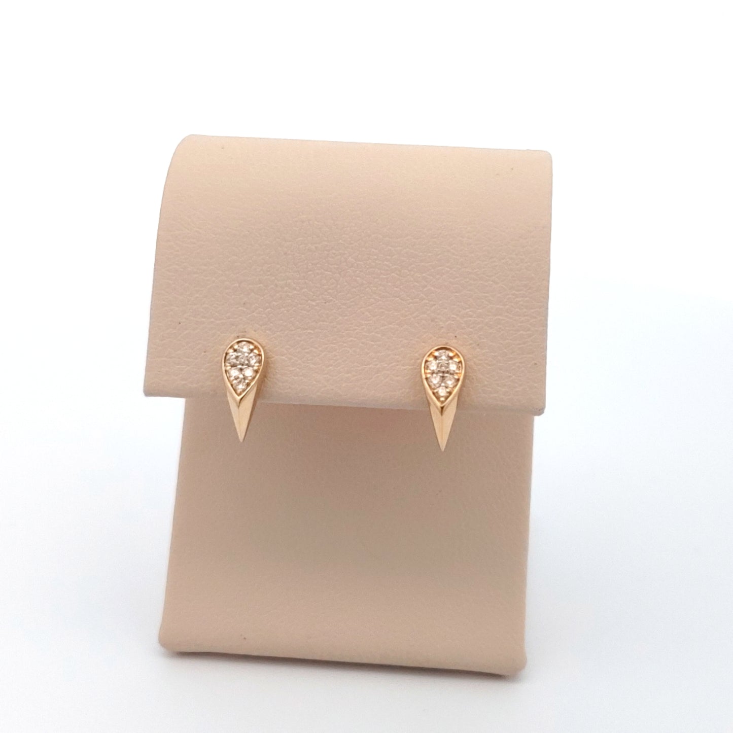 Teardrop Diamond Pave Dagger Studs