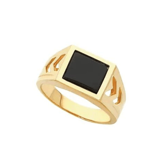 Square Onyx Ring - Nashelle