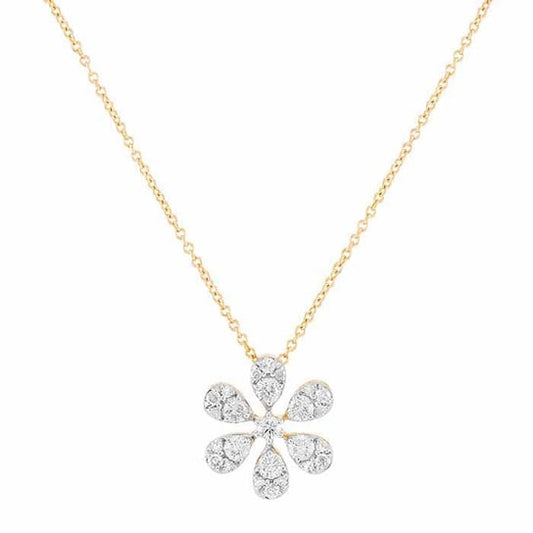 Diamond Flower Necklace