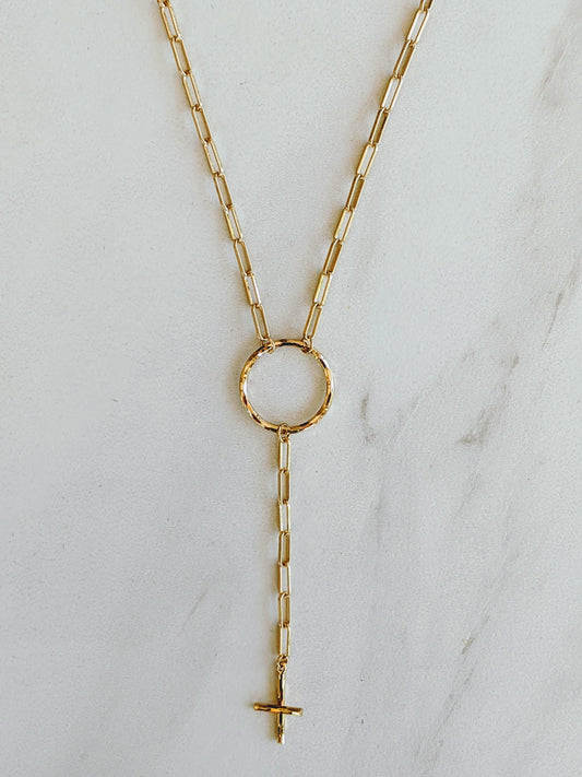 HARLOW Cross Drop Necklace - Nashelle