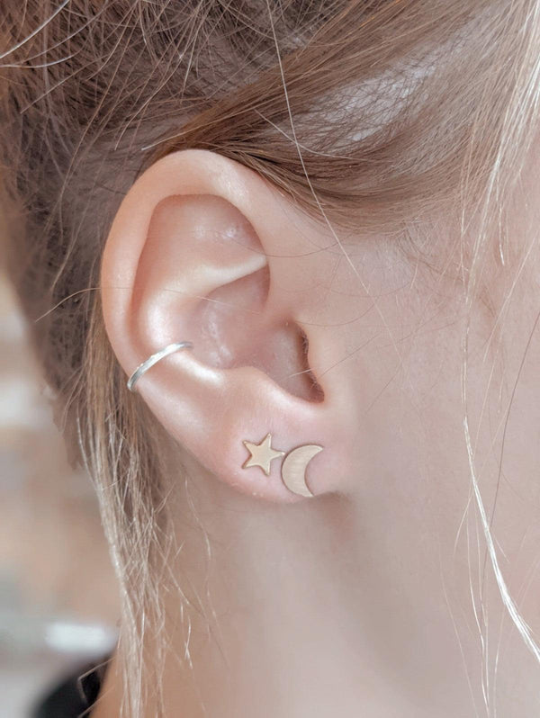 Moon Stud Earrings - Nashelle