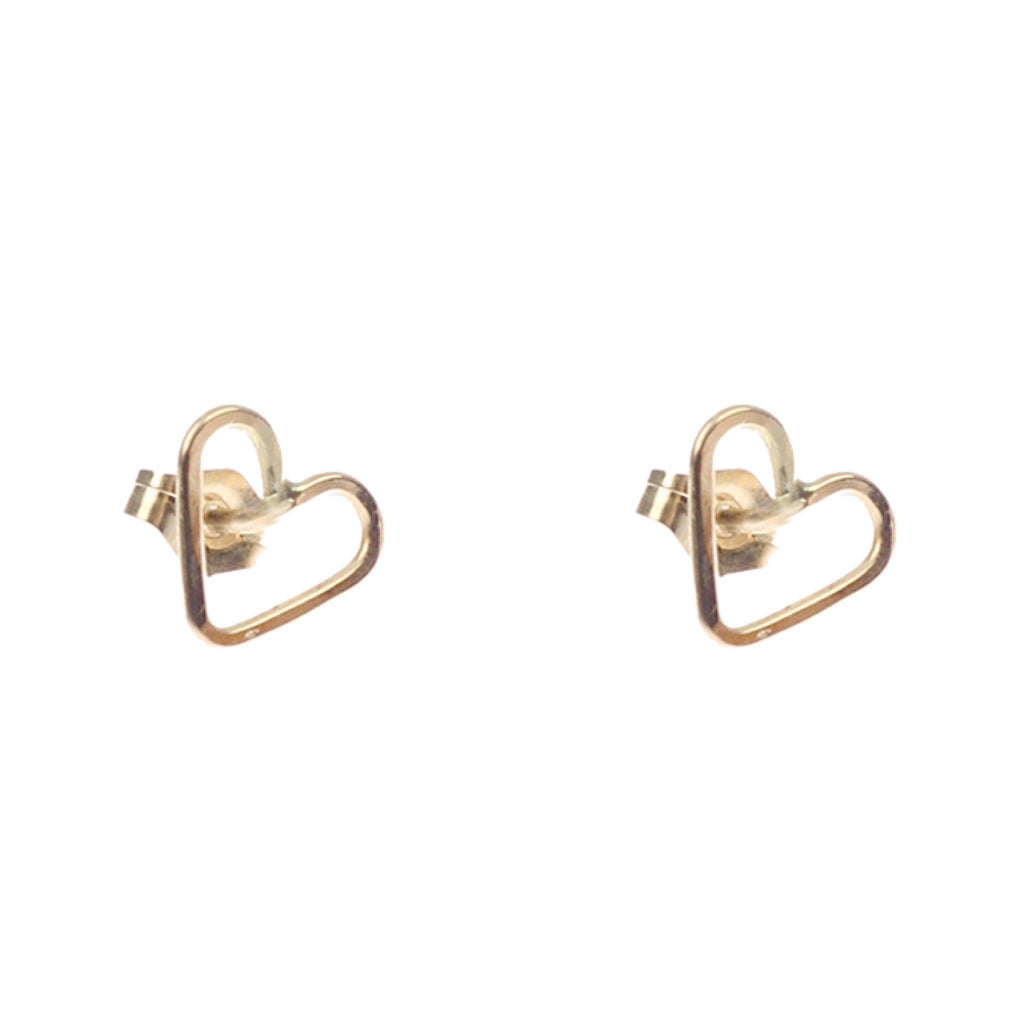 Open Heart Stud Earrings - Nashelle