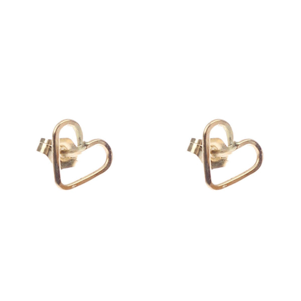 Open Heart Stud Earrings - Nashelle