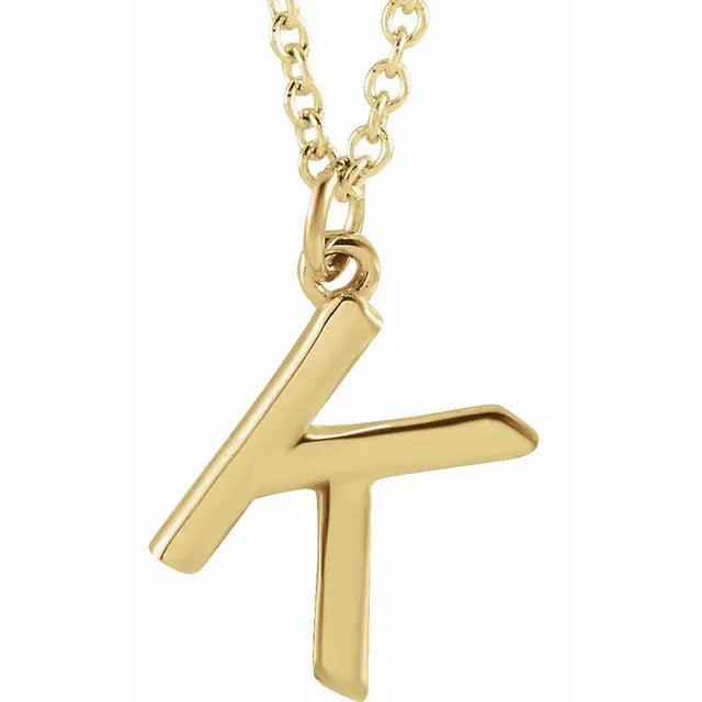 Gold Letter Necklace - Nashelle