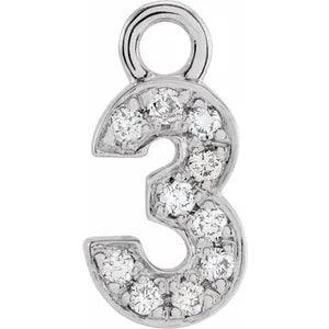 Diamond Number Charm - Nashelle