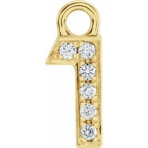 Diamond Number Charm - Nashelle