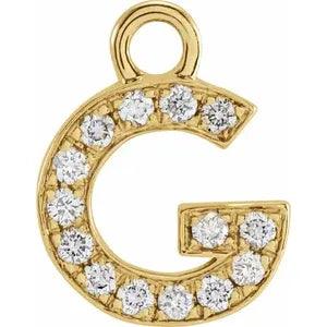 Diamond Letter Charm - Nashelle