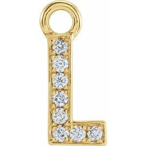 Diamond Letter Charm - Nashelle