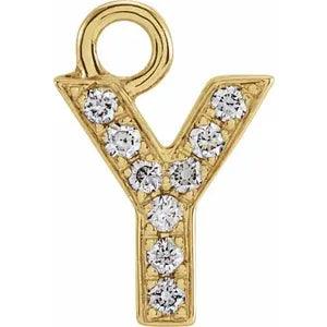 Diamond Letter Charm - Nashelle