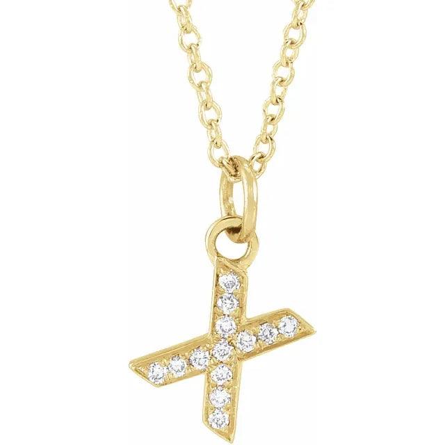 Diamond Letter Necklace - Nashelle