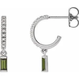 Tourmaline Diamond Huggies - Nashelle