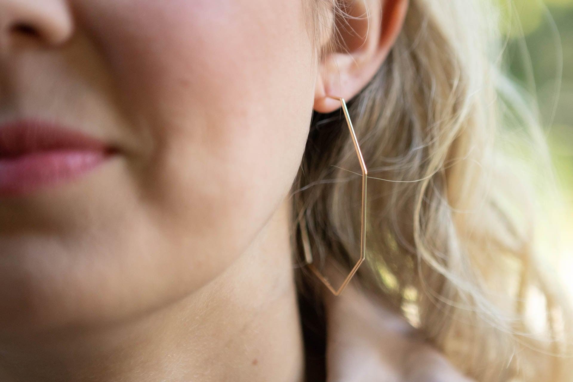 Octagon Hoop Earrings - Nashelle