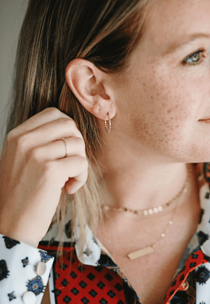 Muse Dot Hoop Earrings - Nashelle
