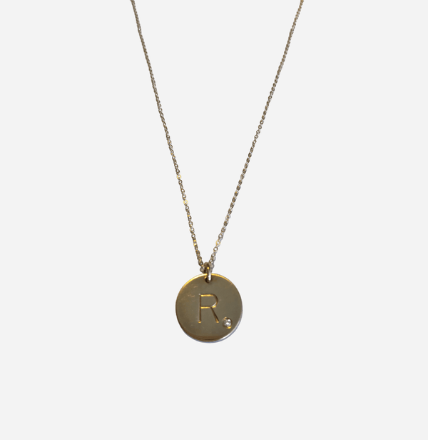 Classic Coin Necklace with Diamond - Nashelle