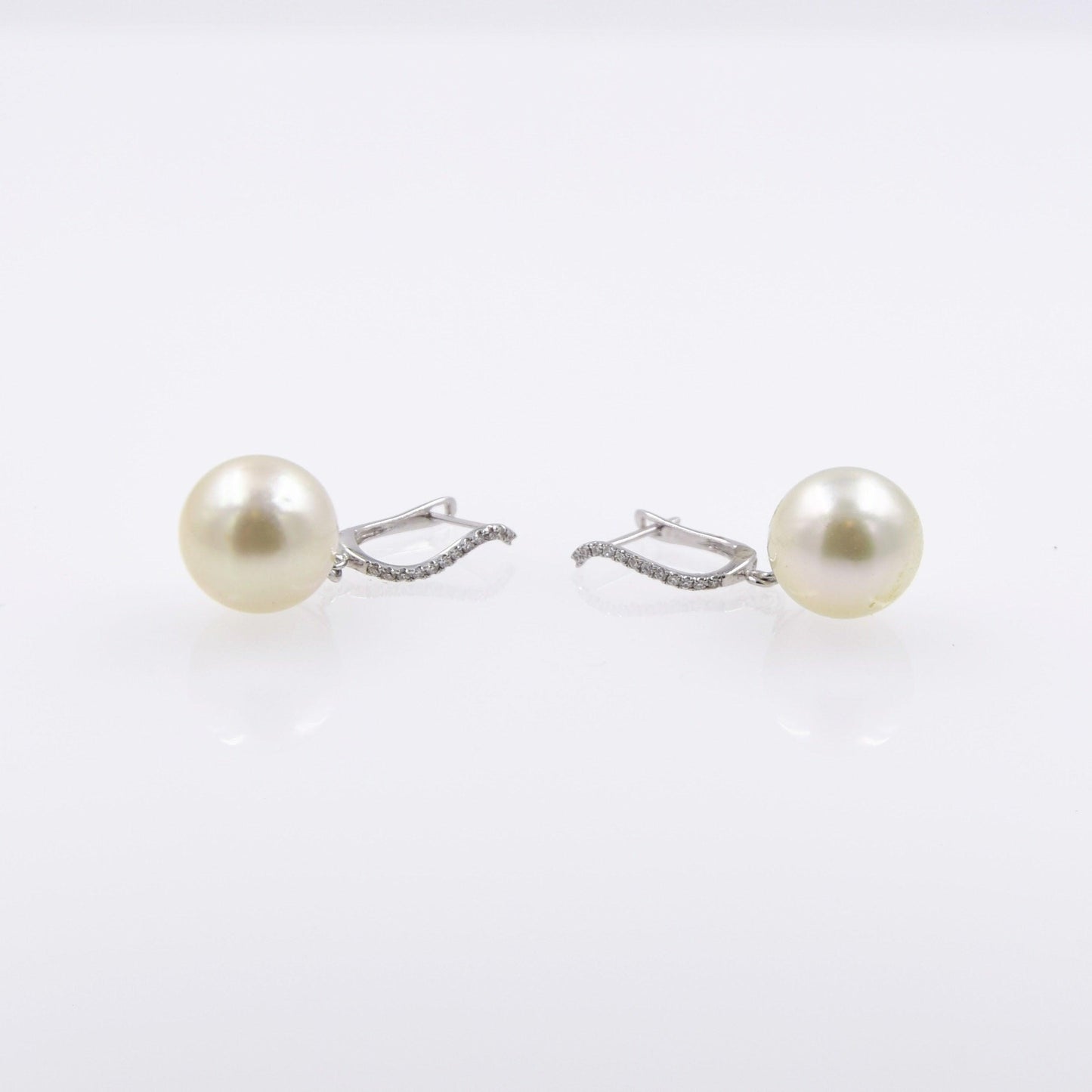 South Sea Pearl Diamond Drop Earrings - Nashelle