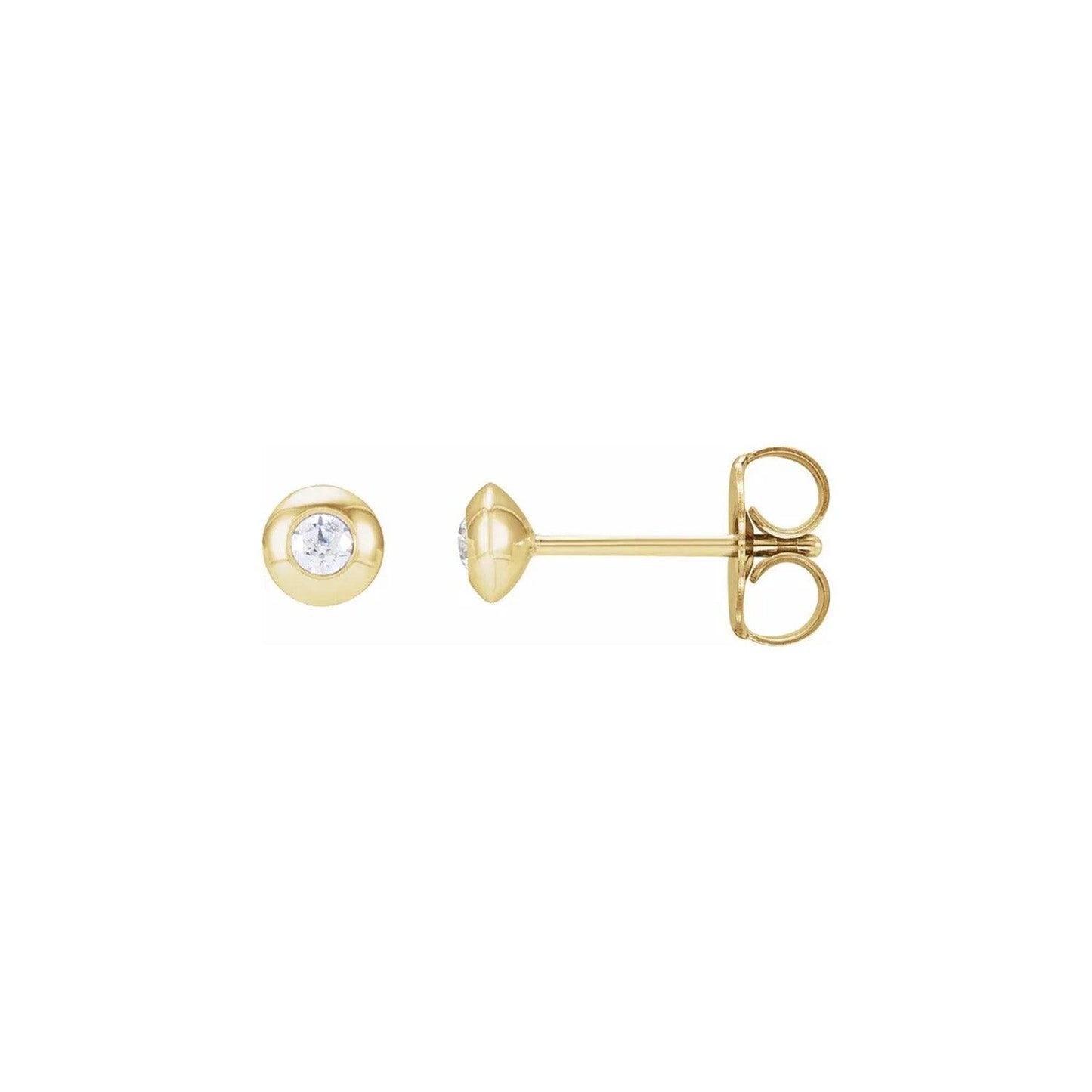 Domed Diamond Studs - Nashelle