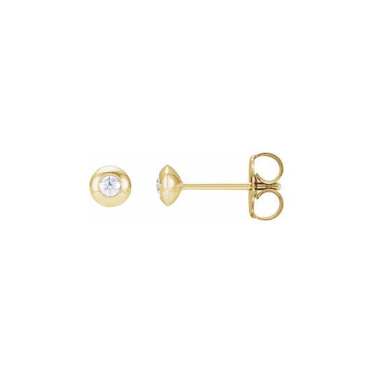 Domed Diamond Studs - Nashelle