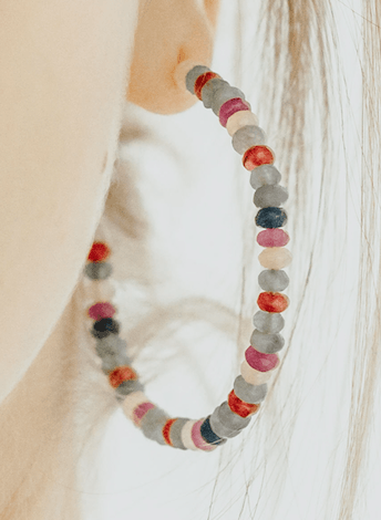HARLOW Beaded Hoop Earrings - Nashelle