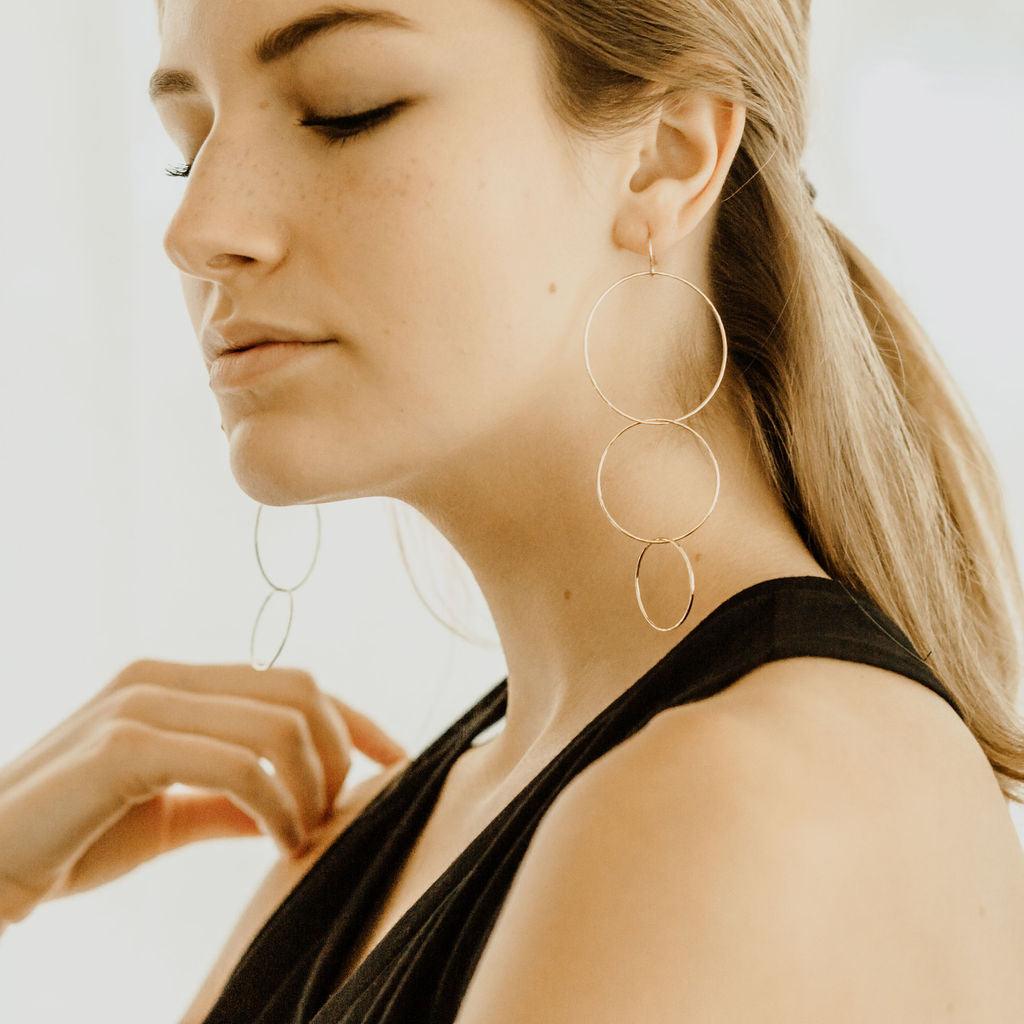 HARLOW Triple Drop Earrings - Nashelle