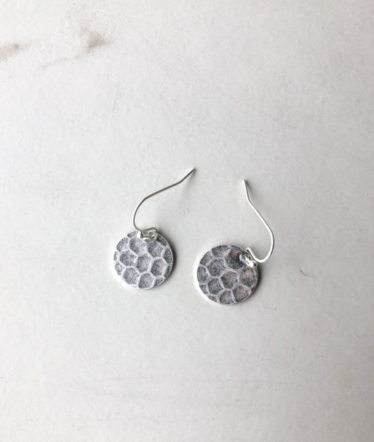 HARLOW Hammered Circle Earrings - Nashelle