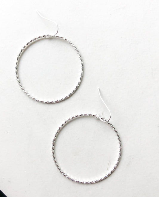 HARLOW Large Braid Hoop Earrings - Nashelle