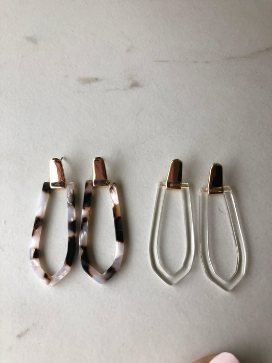 HARLOW Resin Diamond Earrings - Nashelle