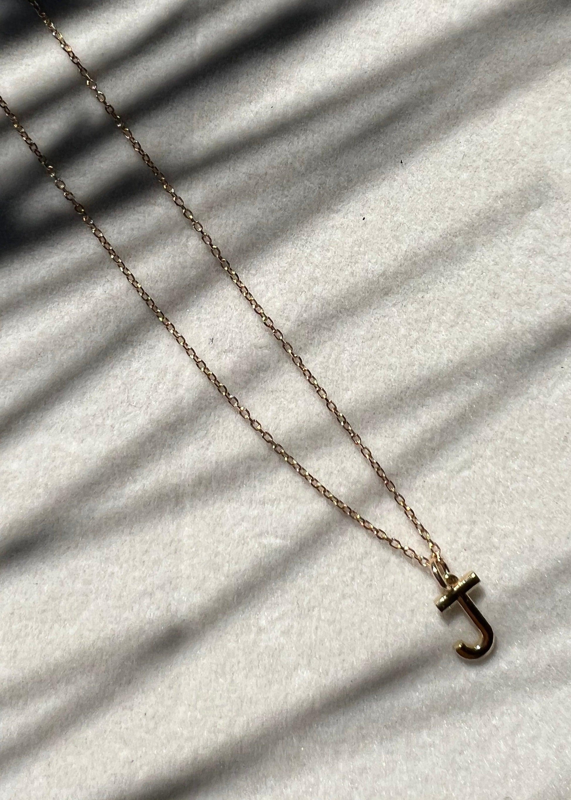 Gold Letter Necklace - Nashelle