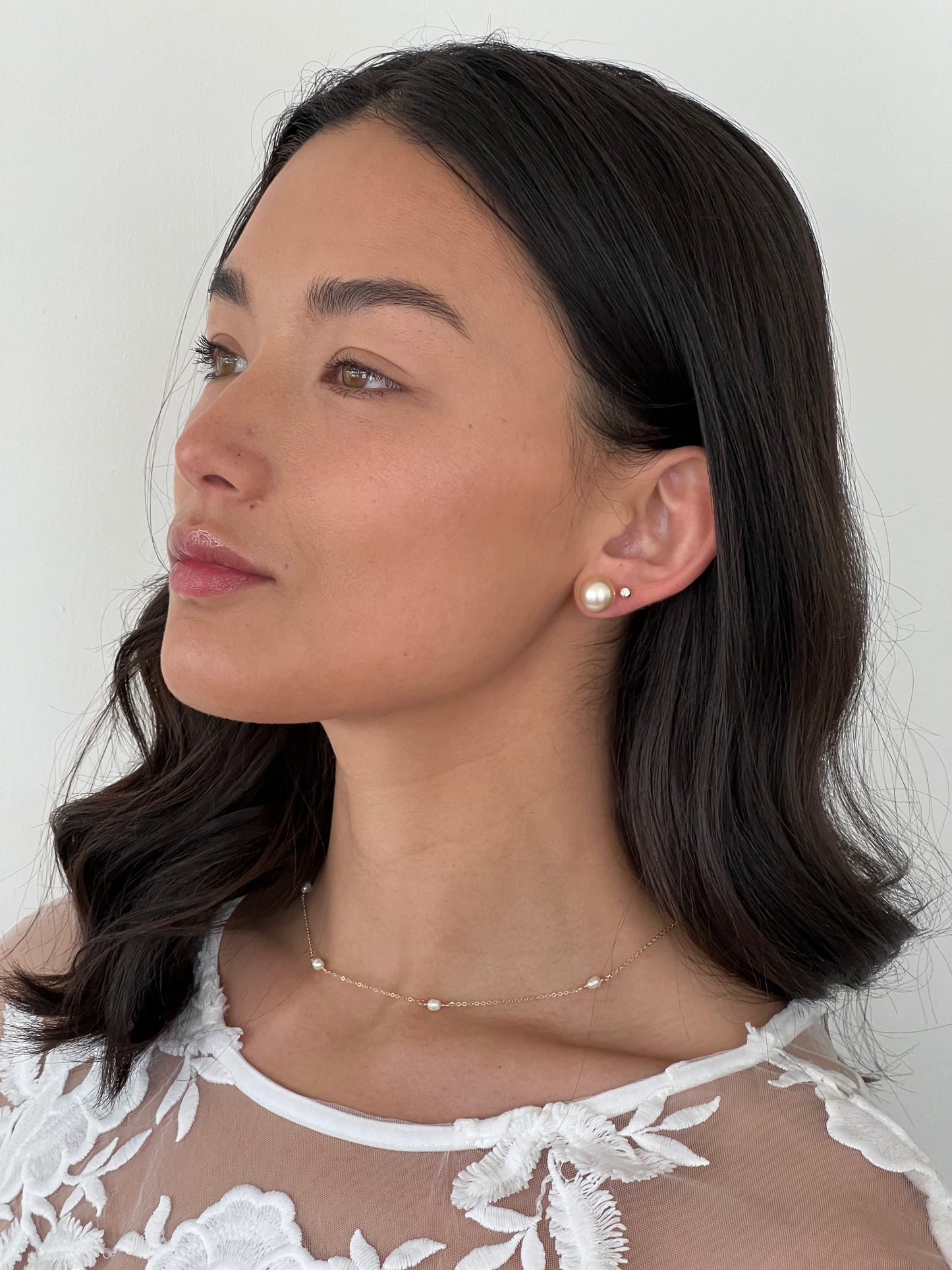 Domed Diamond Studs - Nashelle