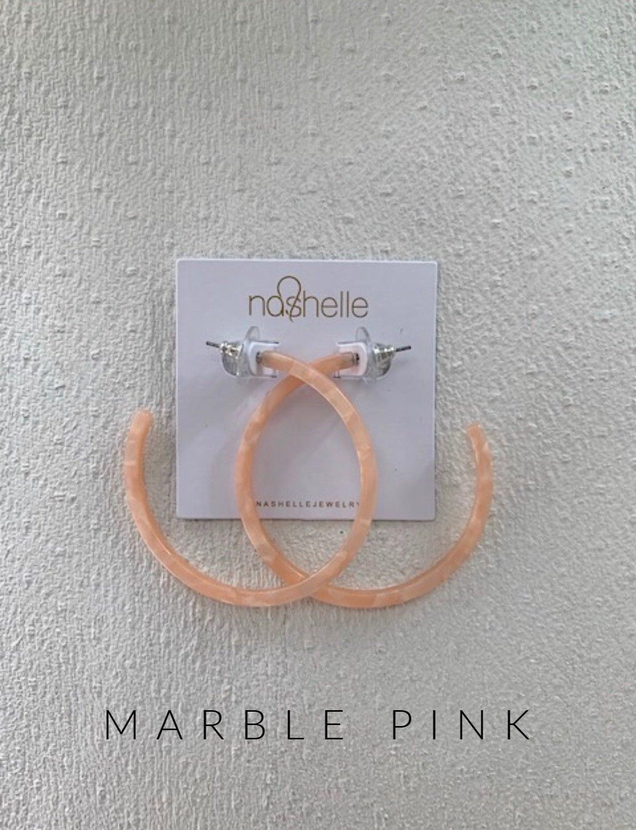 Harlow Resin Thin Hoop - Nashelle