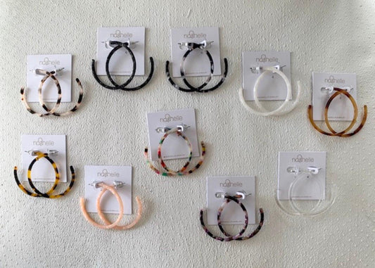 Harlow Resin Thin Hoop - Nashelle