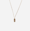 Initial Rounded Bar Charm Necklace with Diamond - Nashelle