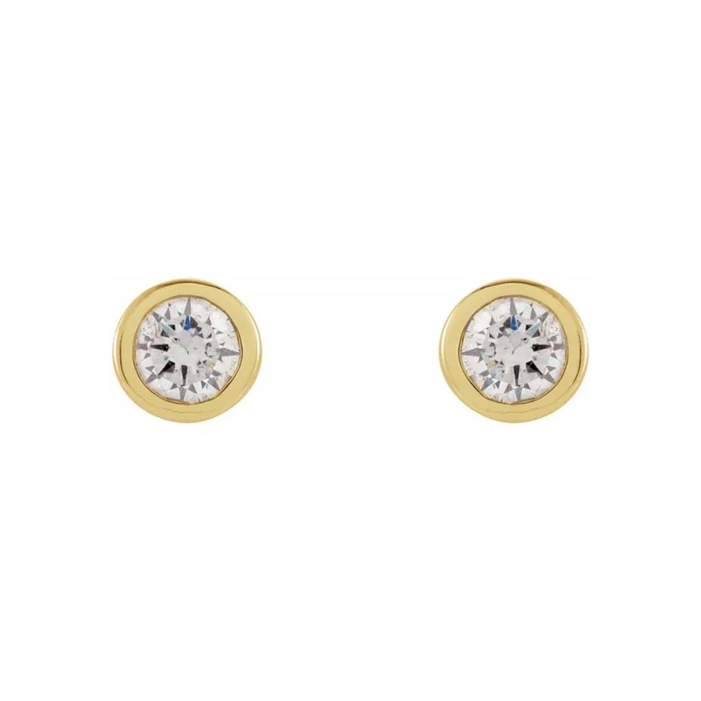 Diamond Bezel Studs - Nashelle