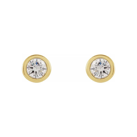 Diamond Bezel Studs - Nashelle