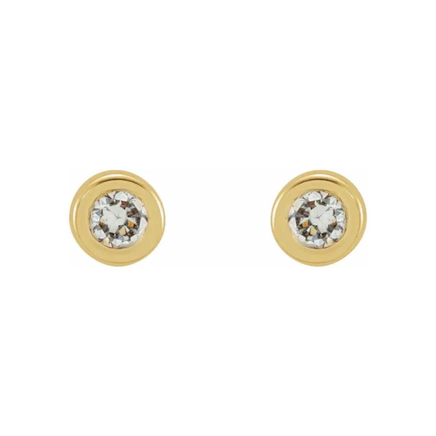 Diamond Bezel Studs - Nashelle