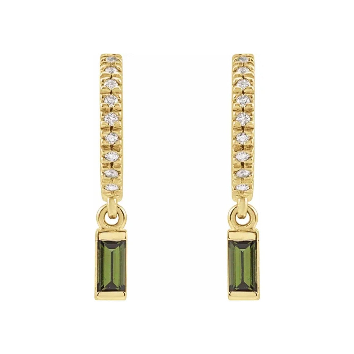 Tourmaline Diamond Huggies - Nashelle