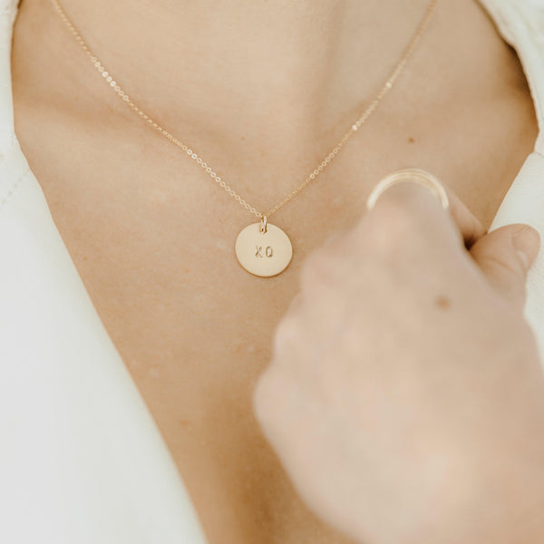 Classic Coin Straight Stamp Necklace - Nashelle