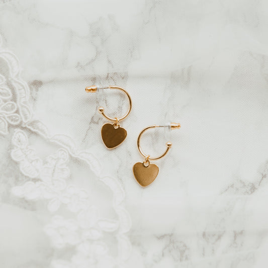 HARLOW Drop Heart Earrings - Nashelle