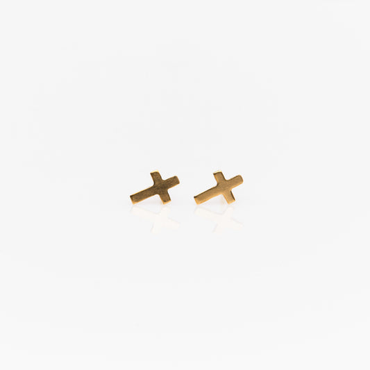 Cross Stud Earrings - Nashelle