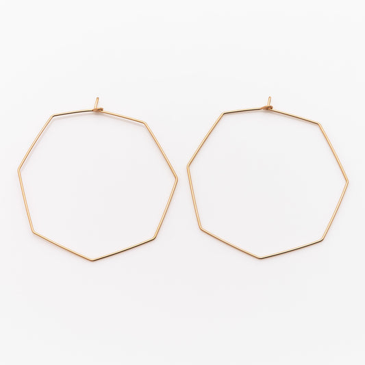 Octagon Hoop Earrings - Nashelle