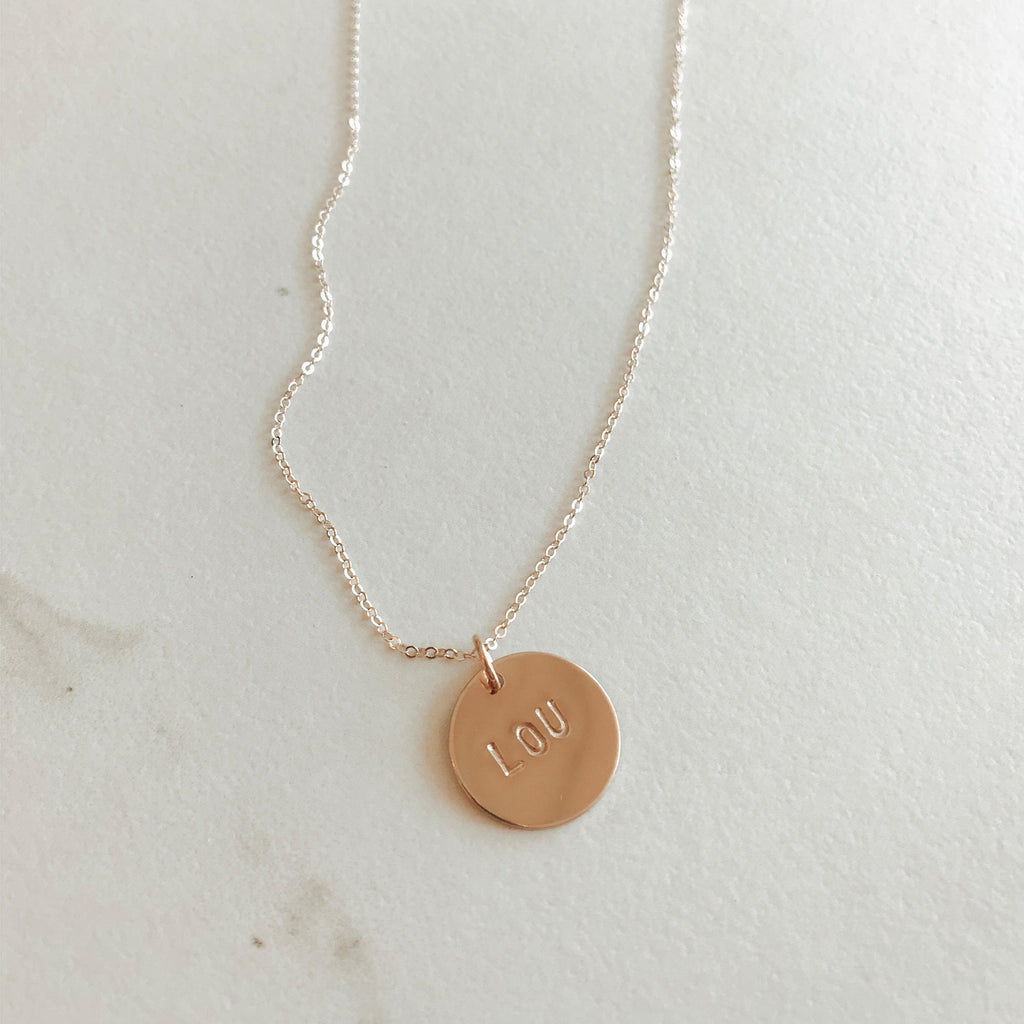 Classic Coin Straight Stamp Necklace - Nashelle