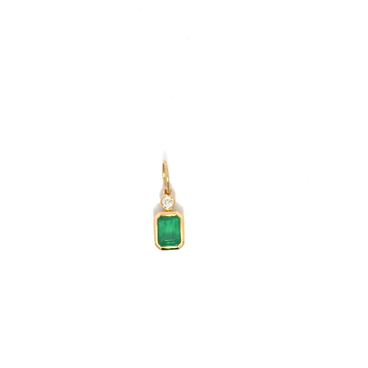 Emerald and Diamond Drop Pendant