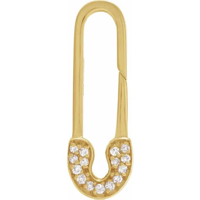 Diamond Paperclip Charm Bail