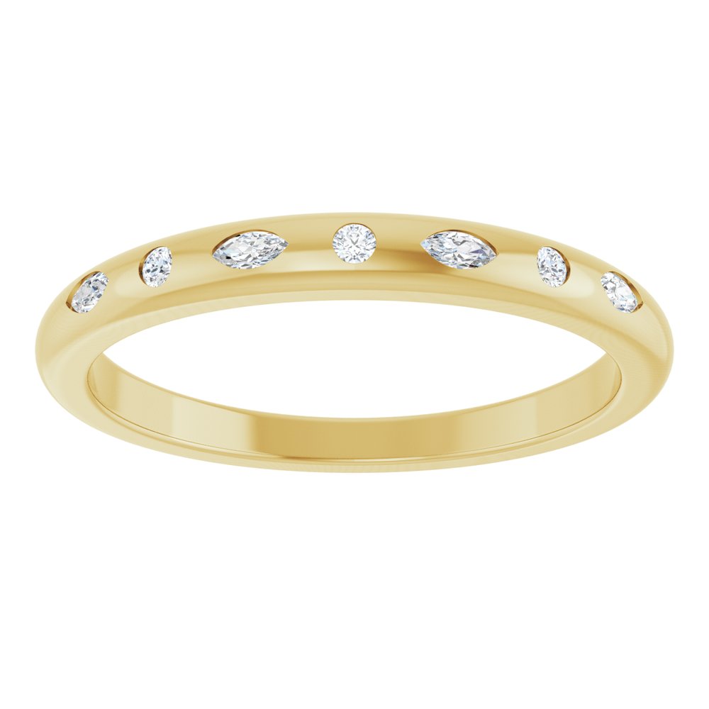 Marquise Flush Set Anniversary Band