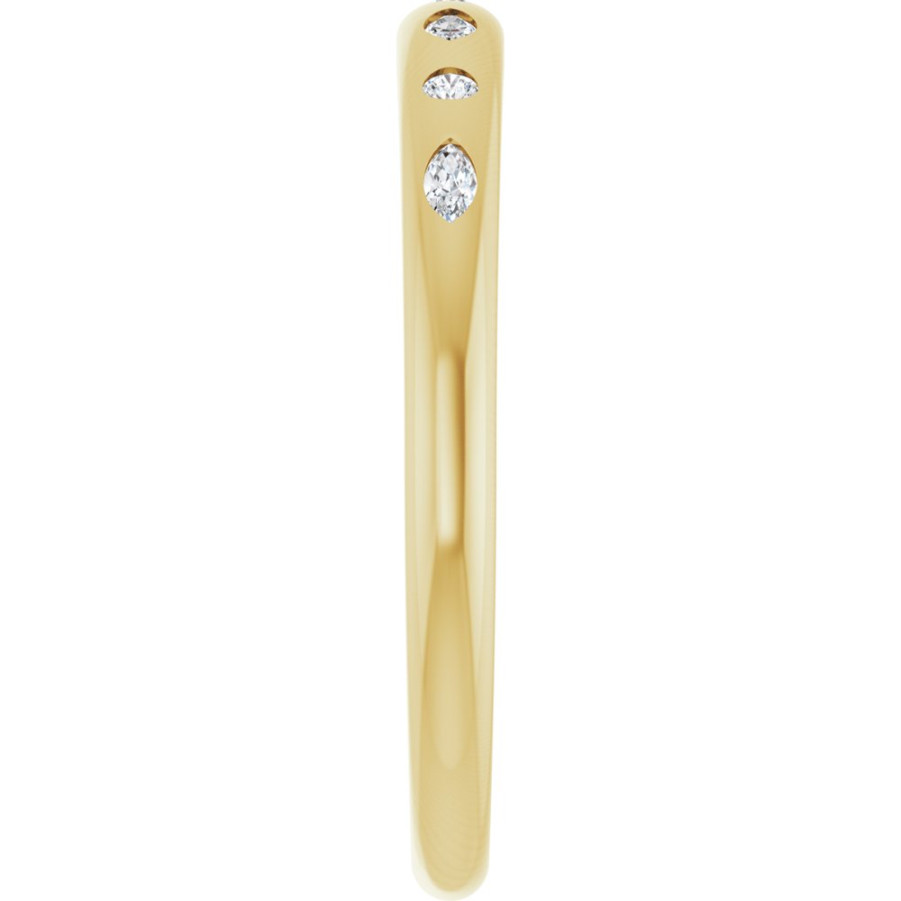 Marquise Flush Set Anniversary Band