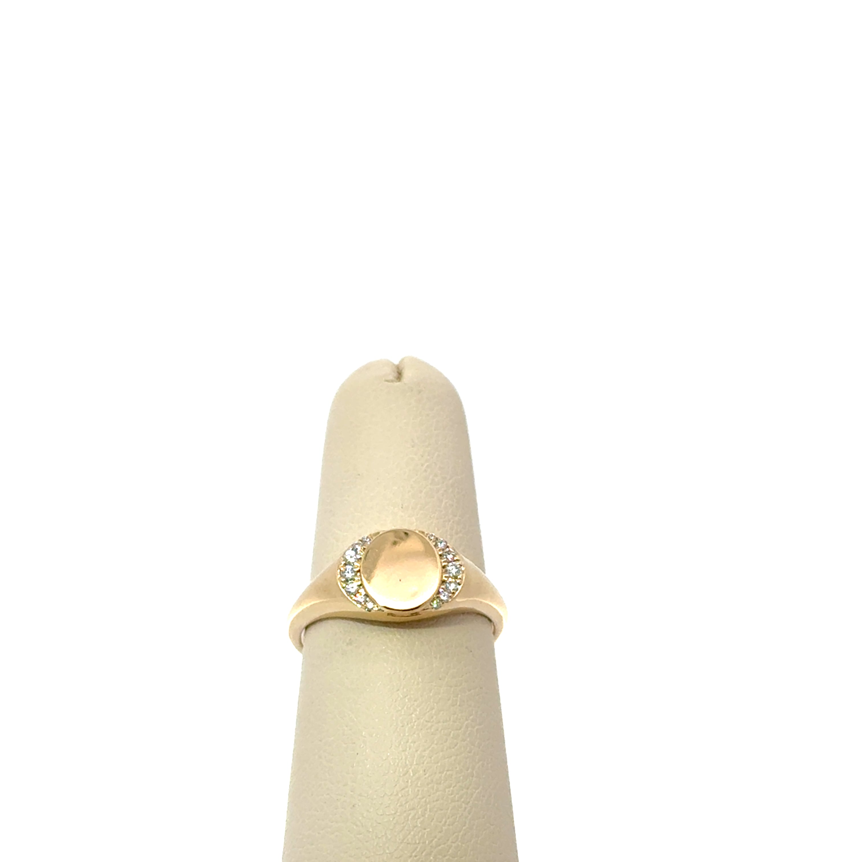 Diamond Halo Signet Ring