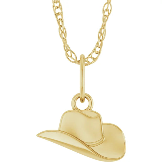 Tiny Cowboy Hat Necklace