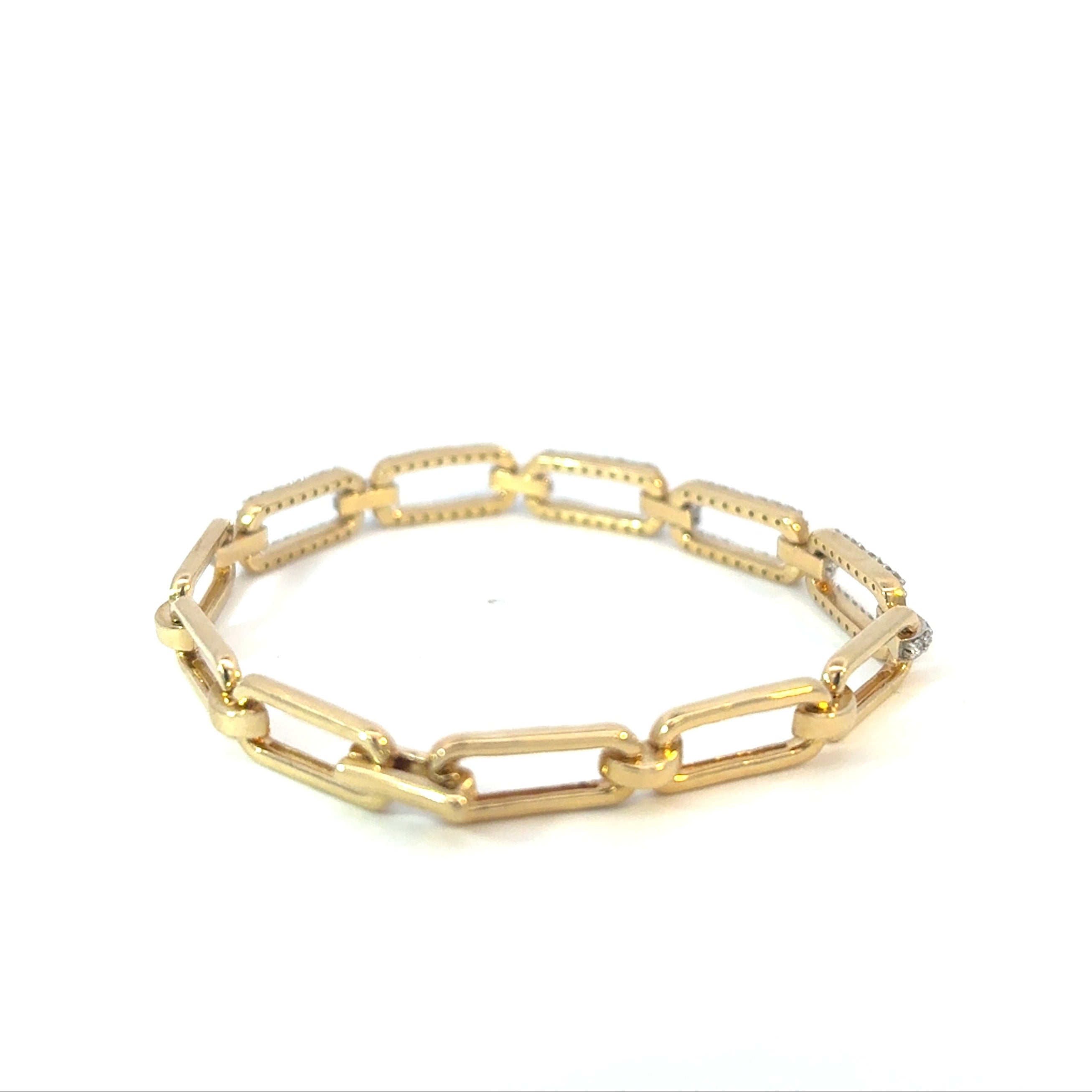 Diamond Studded Link Bracelet