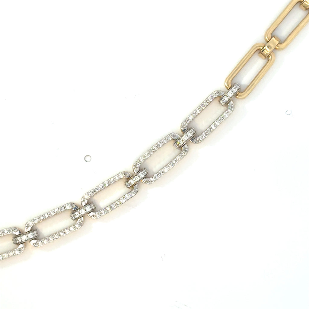 Diamond Studded Link Bracelet
