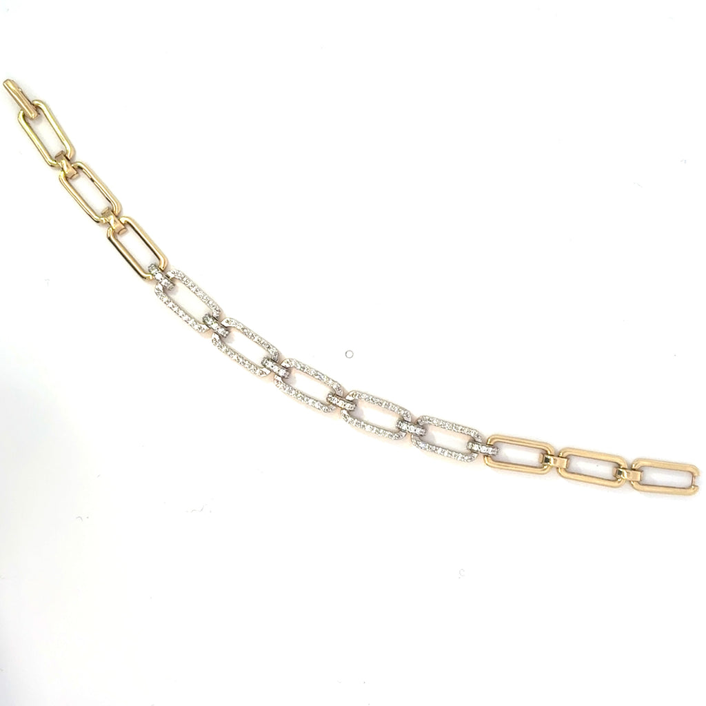 Diamond Studded Link Bracelet